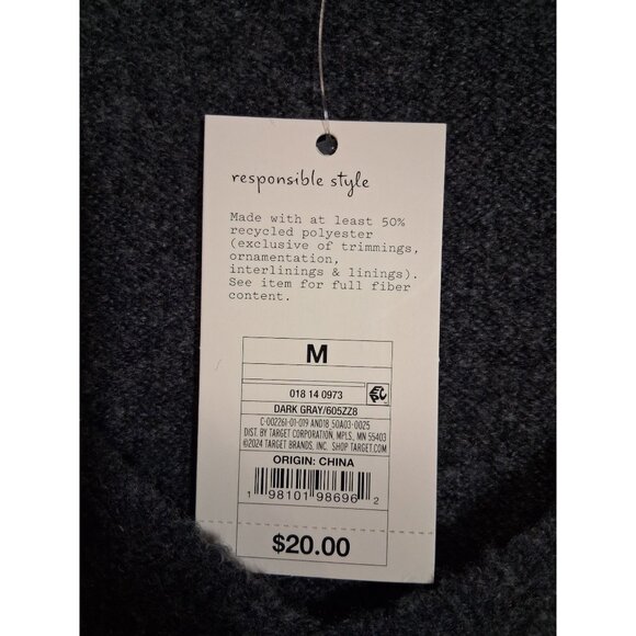 NWT A New Day Sweater V-Neck SOFT Business Casual Gray Women's Size Medium - Picture 4 of 5